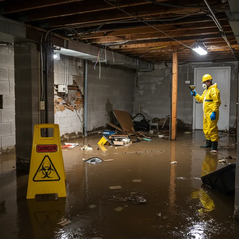 Flooded Basement Electrical Hazard in Kamiah, ID Property